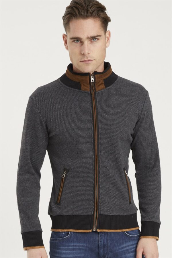 1021 DEWBERRY MEN'S SWEATSHIRT-DIAGONAL ANTHRACITE