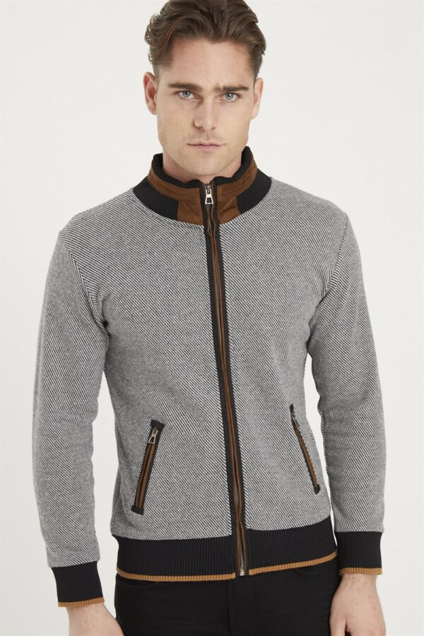 1021 DEWBERRY MEN'S SWEATSHIRT-DIAGONAL BLACK