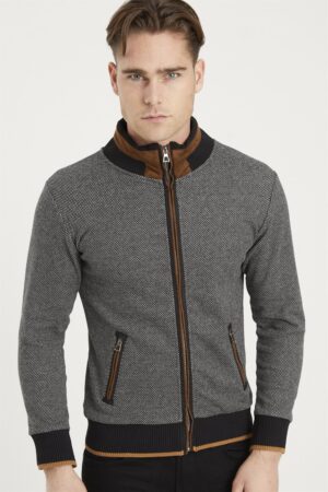 1021 DEWBERRY MEN'S SWEATSHIRT-DOTTED BLACK