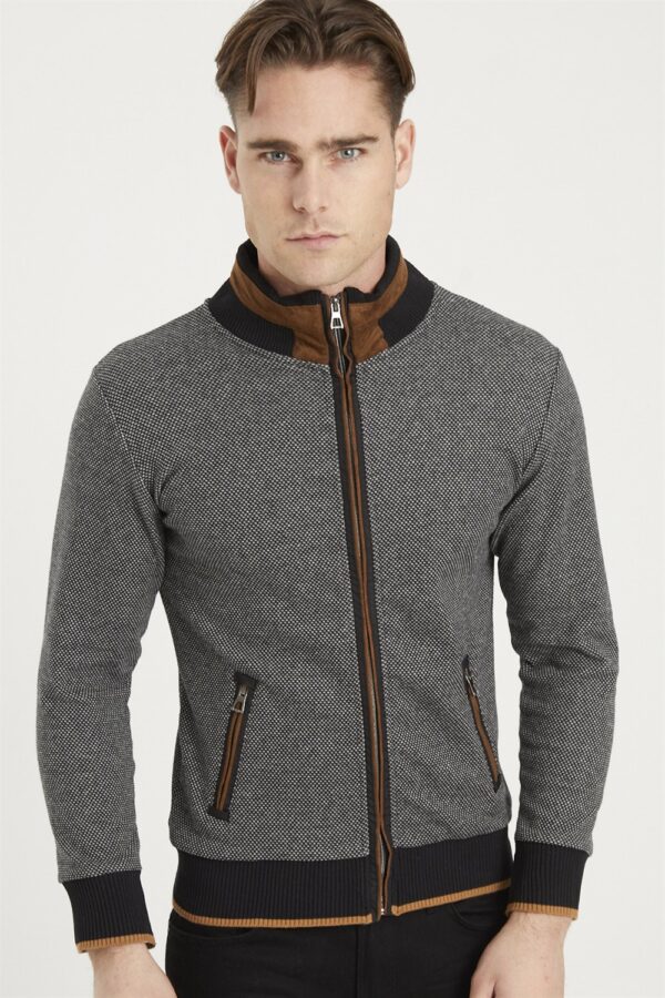 1021 DEWBERRY MEN'S SWEATSHIRT-DOTTED BLACK