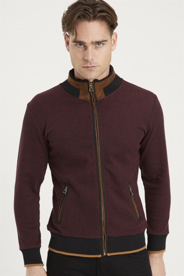 1021 DEWBERRY MEN'S SWEATSHIRT-DOTTED BURGUNDY