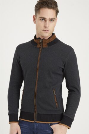 1021 DEWBERRY MEN'S SWEATSHIRT-FISHBACK ANTHRACITE