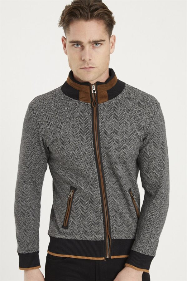 1021 DEWBERRY MEN'S SWEATSHIRT-FISHBACK BLACK