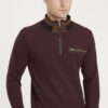 1039 DEWBERRY MENS SWEATSHIRT-BLACK-BURGUNDY