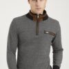 1039 DEWBERRY MENS SWEATSHIRT-BLACK-WHITE