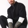 1041 DEWBERRY MENS SWEATSHIRT-BLACK