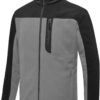 10914 Dewberry Zippered Mens Fleece Jacket-DARK GREY