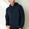 12612 Dewberry Hooded Kangaroo Pocket Mens Sweatshirt-NAVY