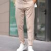 15728 Dewberry Slim Fit Jogger Mens Trousers-CREAM