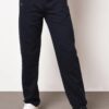 15740 Dewberry Zipper Pocket Embroidery Detailed Sweatpants-NAVY