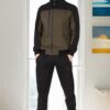 174886 Dewberry Mens Tracksuit Set-Khaki
