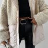 18125 Dewberry Plush Loose Cut Women Coat-EKRU