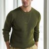 18369 Dewberry Knitwear Mens Sweater-OPEN KHAKI