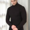 19295 Dewberry Turtleneck Mens Sweater-BLACK