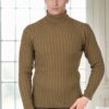 19295 Dewberry Turtleneck Mens Sweater-Khaki