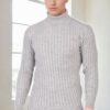 19295 Dewberry Turtleneck Mens Sweater-LIGHT GREY