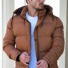 23453 Dewberry Removable Hood Faux Fur Lined Slim fit Jacket-TABA