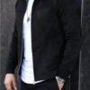 24285 Dewberry Suede Mens Jacket-BLACK