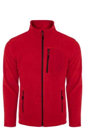 24601 Dewberry 5 Pocket Outdoor Full Zipper Fleece Jacket-RED