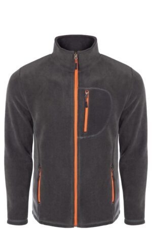 24601 Dewberry 5 Pocket Outdoor Full Zipper Fleece Jacket-SMOKED-2