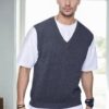 26088 Dewberry V-Neck Mens Sweater-ANTHRACITE