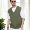 26088 Dewberry V-Neck Mens Sweater-Khaki