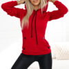 262-2 Warm hoodie with pockets - RED