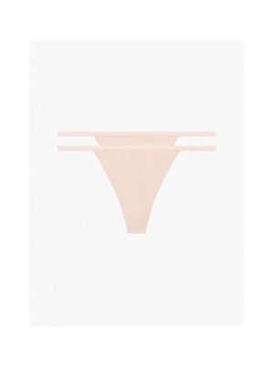 2PACK női tanga CK ONE bézs (QD3807E-TRN)