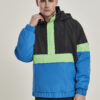 3-Tone Neon Mix Pull Over Jacket Black/Cobalt Blue