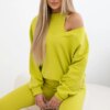 3-piece set Sweatshirt + top + leggings kiwi