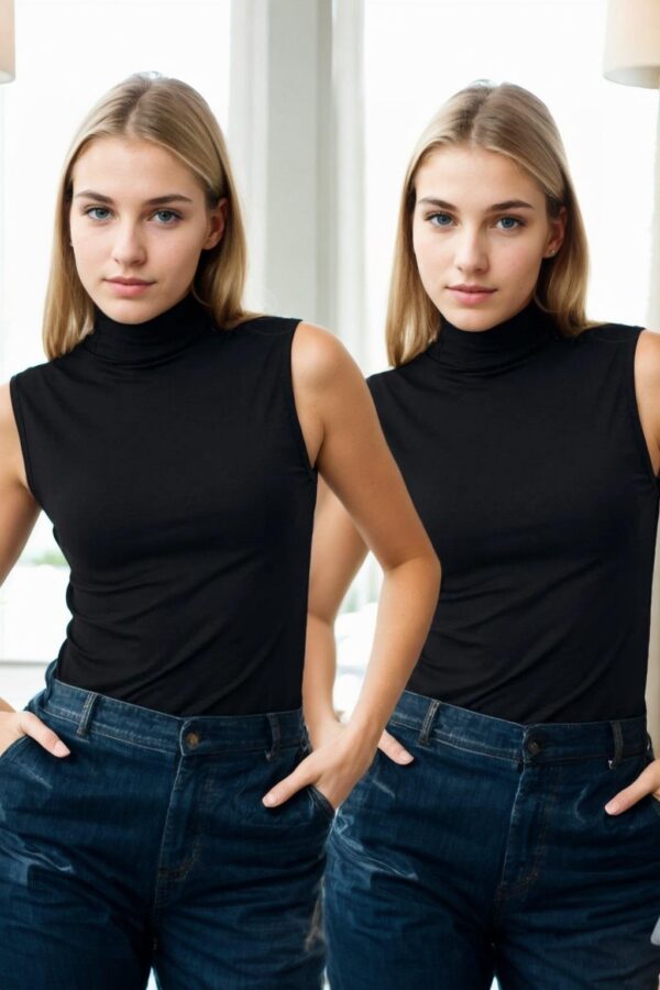 32501 Dewberry 2-Piece Sleeveless Body Set-BLACK