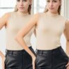 32501 Dewberry 2-Piece Sleeveless Body Set-CREAM