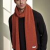 35261 Dewberry Mens Scarf Beaniette Set-CINNAMON