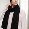 35261 Dewberry Mens Scarf Beret Set-BLACK