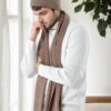 35261 Dewberry Mens Scarf Beret Set-COFFEE