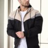 36136 Dewberry Triangle Piece Hooded Seasonal Mens Coat-BEIGE