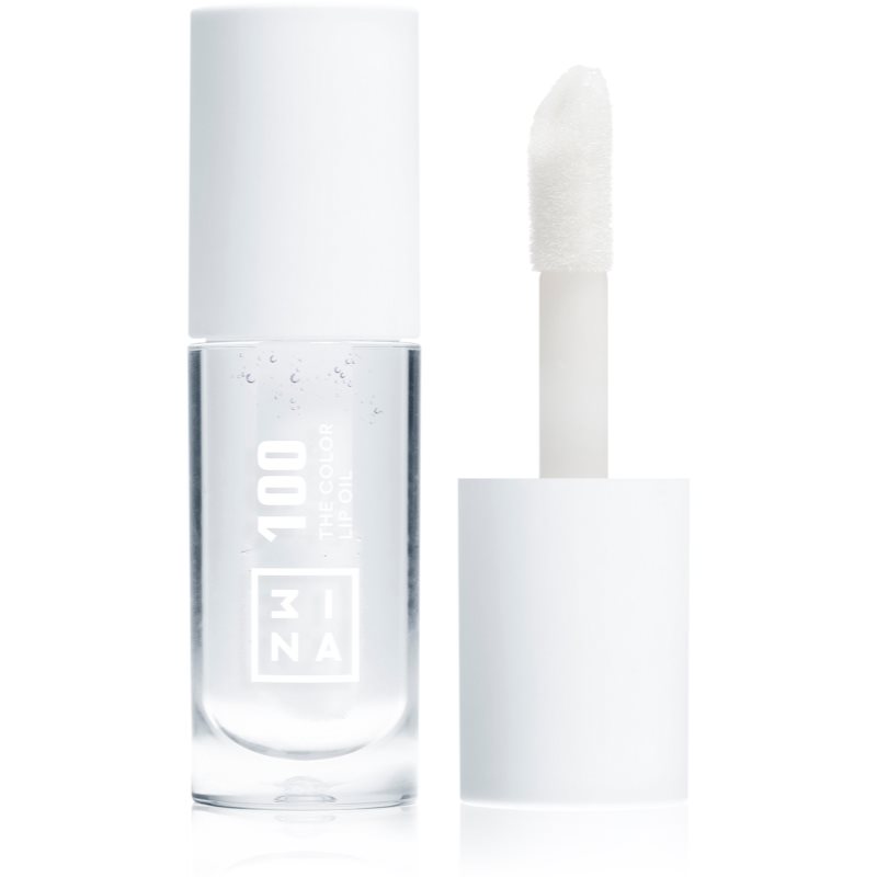3INA The Color Lip Oil hidratáló olaj az ajkakra árnyalat 100 - Crystal clear 4 ml