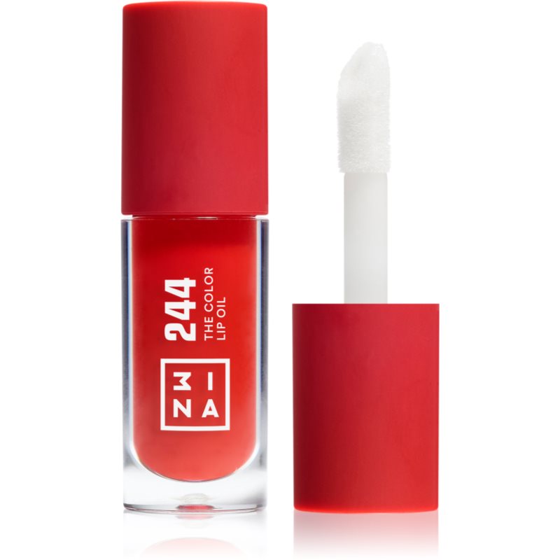 3INA The Color Lip Oil hidratáló olaj az ajkakra árnyalat 244 - Classic Rich Red