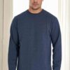 40222 Dewberry Double Crew Neck Mens Sweatshirt-INDIGO
