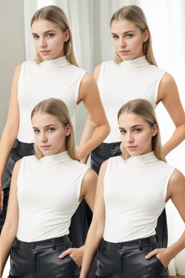 45246 Dewberry 4-Piece Sleeveless Body Set-WHITE