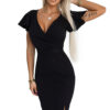 479-9 NINA Elegant dress with crossover neckline