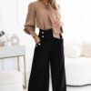 496-2 Elegant leather bottoms made of kieszeniami