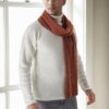 49766 Dewberry Knitted Mens Scarf-CINNAMON