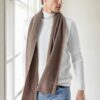 49766 Dewberry Knitted Mens Scarf-COFFEE