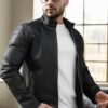 50494 Dewberry Mens PU Jacket-BLACK