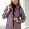 53121 Dewberry Hooded Women Raincoat-PLUM