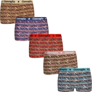 5PACK girls' panties with leg loop boxers Gianvaglia multicolored
