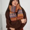 6071 Women's scarf braun + gelb