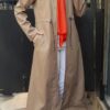 63777 Dewberry Hooded Women Trenchcoat-BEIGE