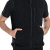 79233 Dewberry Ghsy Multi-Pocket Fleece Mens Vest-BLACK